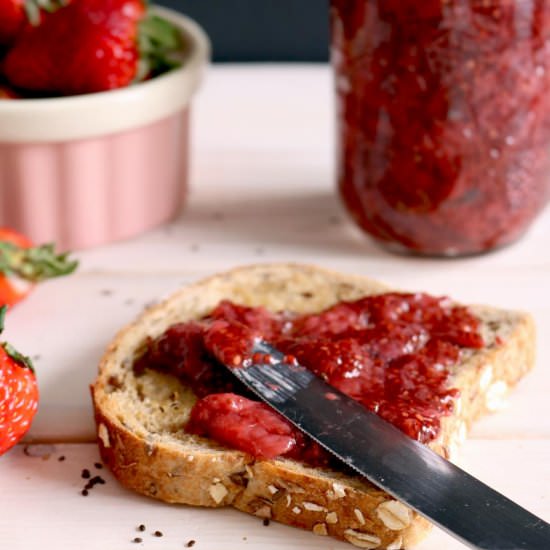 3 Ingredient Strawberry Chia Jam - Recipe photo by Naughty Nutrition