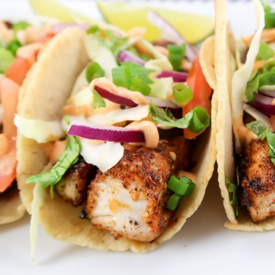 Blackened Mahi Mahi Fish Tacos - Recipe photo by lifeshelives
