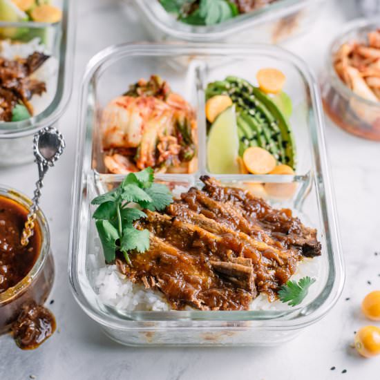 Korean Beef Brisket Meal Prep Bowls - Recipe photo by Gastro Senses