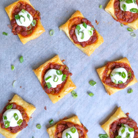 5 Ingredient Puffed Chili Bites - Recipe photo by BiteSizedKitchen