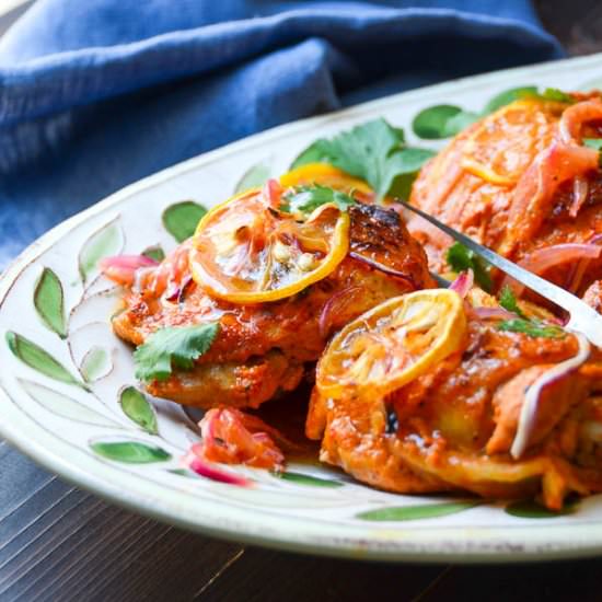 Oven-Roasted Harissa Chicken - Recipe photo by garlic and zest