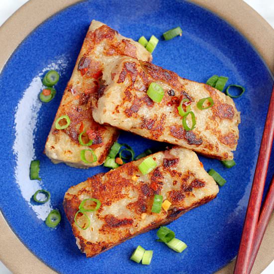 Turnip Cake with a Twist - Recipe photo by twoofakindcooks
