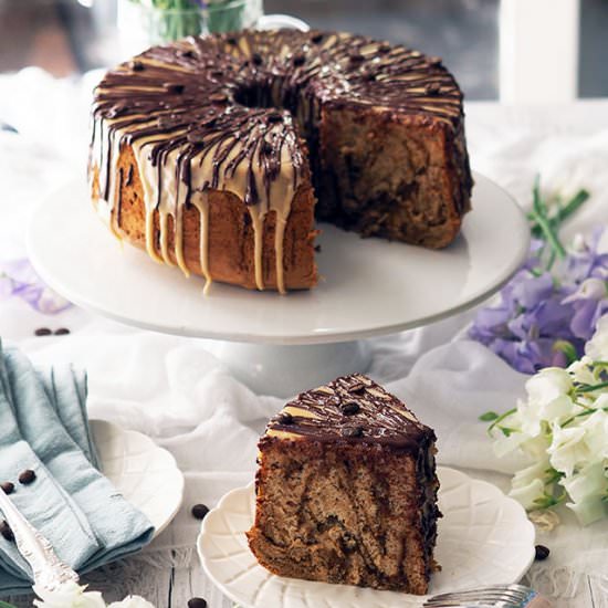 Coffee Marble Chiffon Cake - Recipe photo by Belly Rumbles