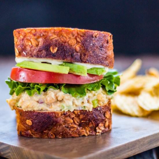 Vegan Chickpea "Tuna" Salad Sandwich - Recipe photo by nutfreevegan