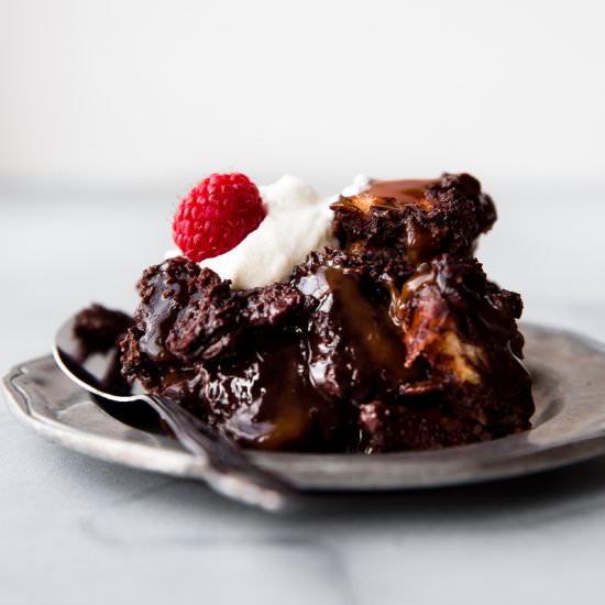 Dark Chocolate Bread Pudding - Recipe photo by sallysbakingaddiction