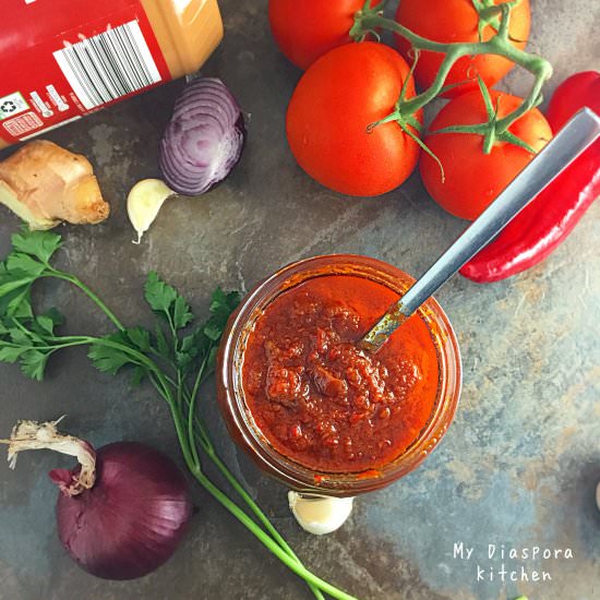 Easy Spicy Peanut Sauce - Recipe photo by mydiasporakitchen