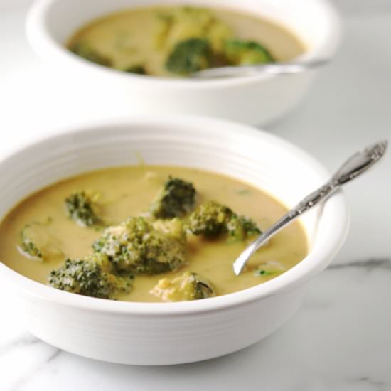Broccoli Cheese Soup - Recipe photo by wholesome within