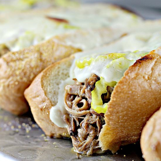 Italian Hoagie Pulled Pork Subs - Recipe photo by EricasRecipes