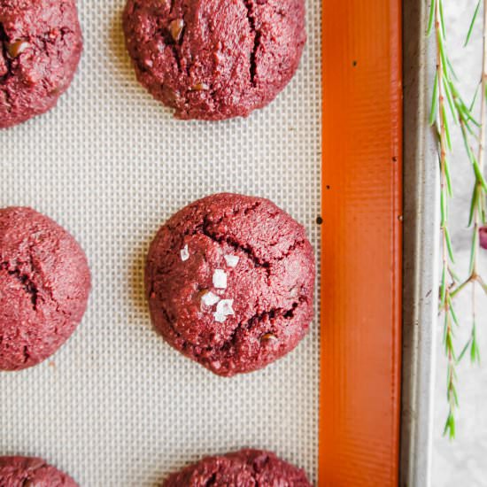 Paleo Red Velvet Cookies (GF) - Recipe photo by perchancetocook.com