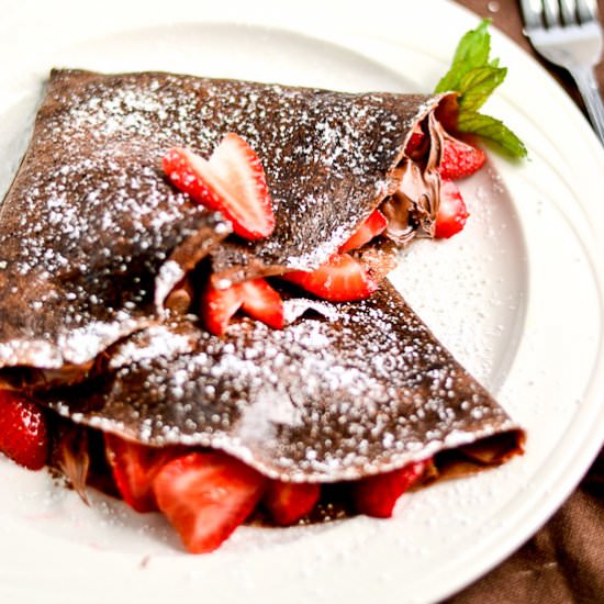 Whole Wheat Chocolate Crepes - Recipe photo by fooddoodles
