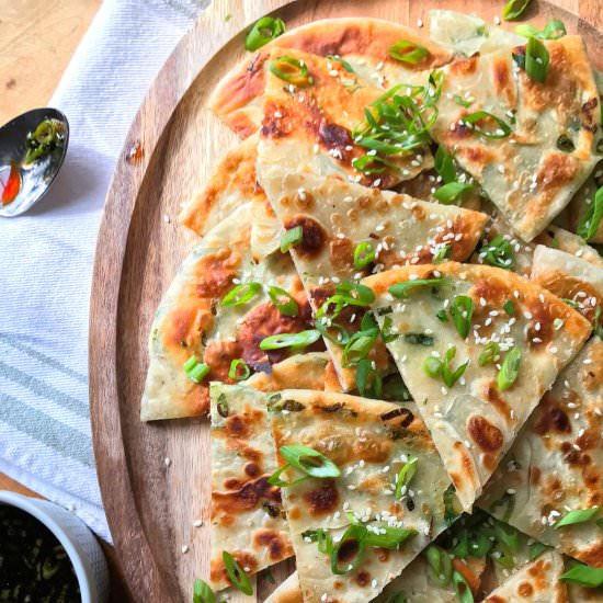 Super flaky scallion pancakes - Recipe photo by joeats