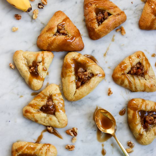 Bananas Foster Hamantaschen - Recipe photo by WhatJewWannaEat