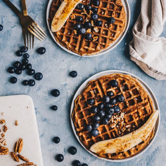 PALEO BANANA WAFFLES FOR TWO - Recipe photo by nattwrobel
