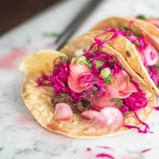 Vegan Bulgogi Fusion Tacos - Recipe photo by plantcrush