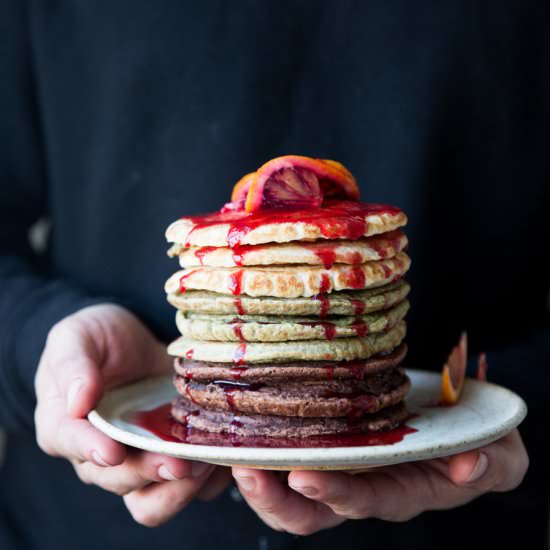 Vegan pancakes - Recipe photo by TheLittlePlantation