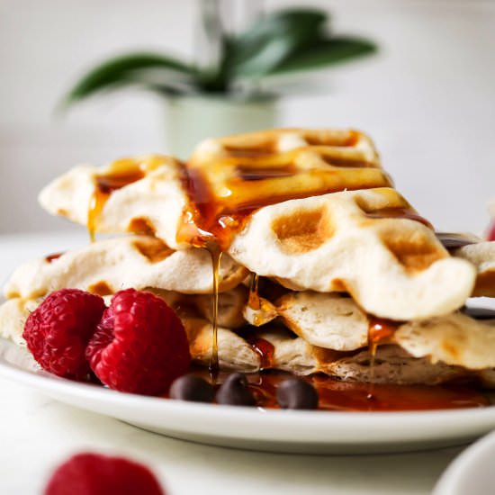 90 calorie Crescent Waffles - Recipe photo by dessertswithbenefits