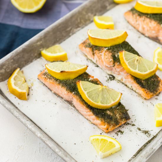 Lemon salmon with Dill - Recipe photo by rachelcooksblog