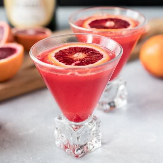 Blood Orange Mimosas - Recipe photo by eatlovenamaste