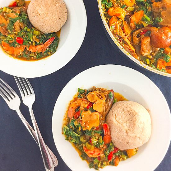 Nigerian Okro Vegetable Soup. - Recipe photo by mydiasporakitchen