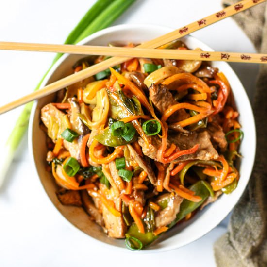 Vegetable Noodle Lo Mein - Recipe photo by kitchenofyouth