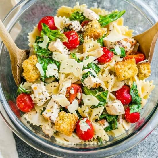 Chicken Caesar Pasta Salad - Recipe photo by LifemadeSweeter