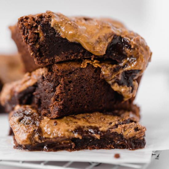 epic peanut butter brownies - Recipe photo by wellseasonedstudio