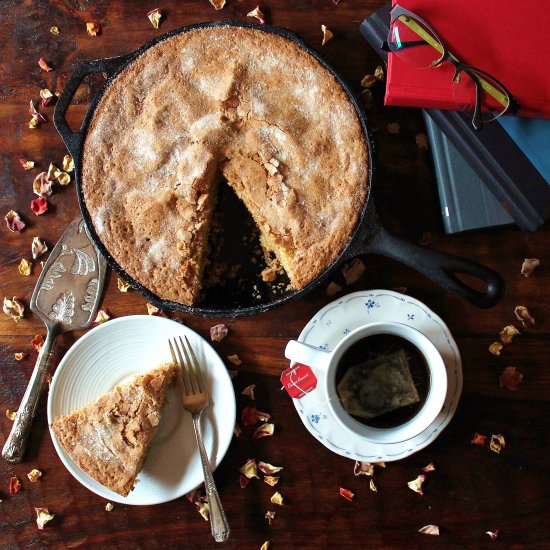 Cardamom-Rose Scented Almond Cake - Recipe photo by TwoBitTart