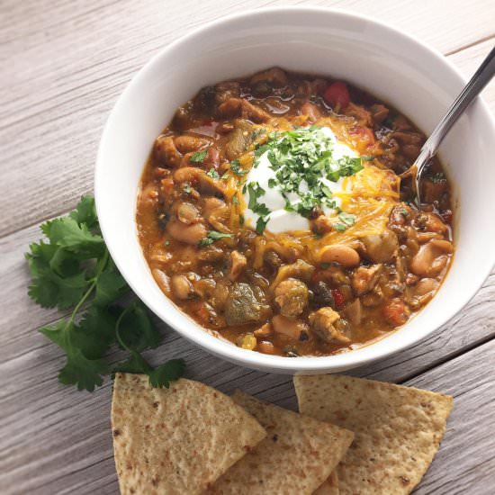 Poblano Green Chicken Chili - Recipe photo by whipsmartkitchen