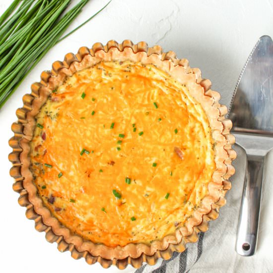 Easy Bacon and Cheddar Quiche - Recipe photo by thedelightfulbite