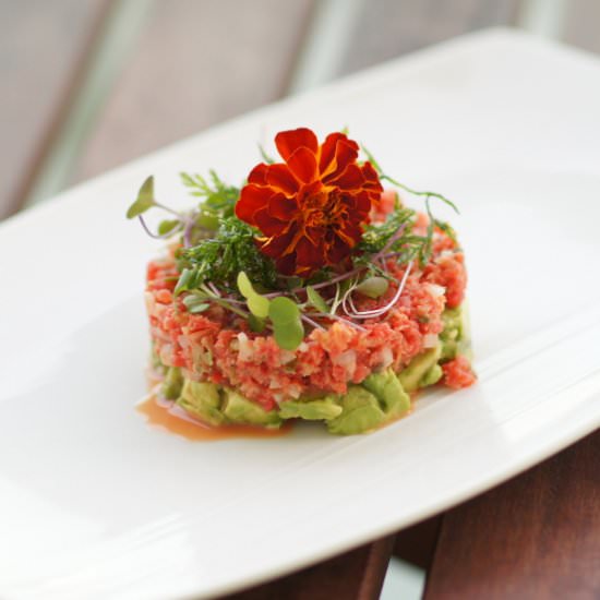 Carrot Tartare with Microgreens - Recipe photo by flavorfuljourneys