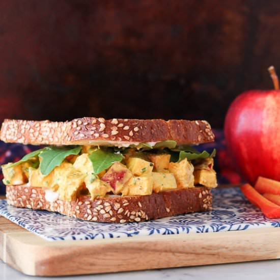 Curry Chicken Salad Sandwich - Recipe photo by Girl Heart Food