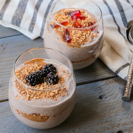 Chia Pudding Dirt Cup Parfaits - Recipe photo by CleanEatingVeggieGirl