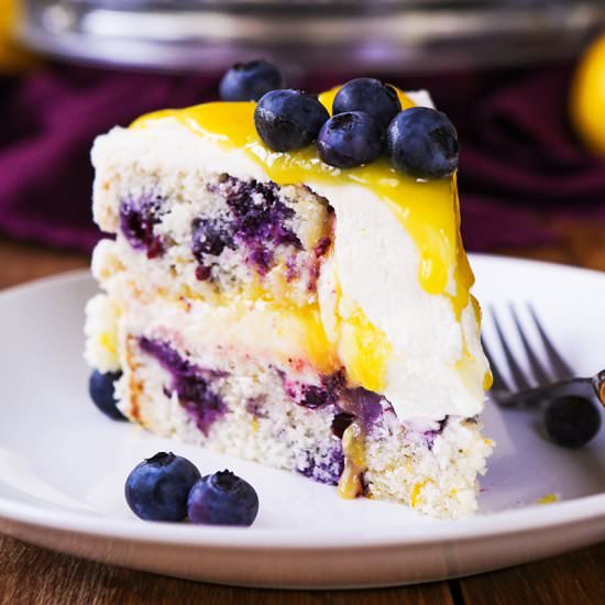Lemon Blueberry Layer Cake - Recipe photo by pipandebby