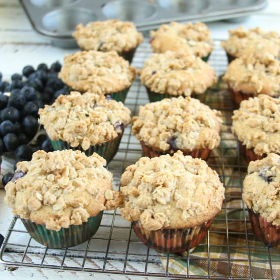 Rustic Blueberry Muffins - Recipe photo by Carolina Farmhouse Kitchen