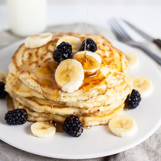 Old-Fashioned Banana Pancakes - Recipe photo by therusticfoodie