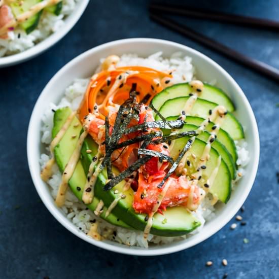 California Sushi Bowls - Recipe photo by Get Inspired Everyday