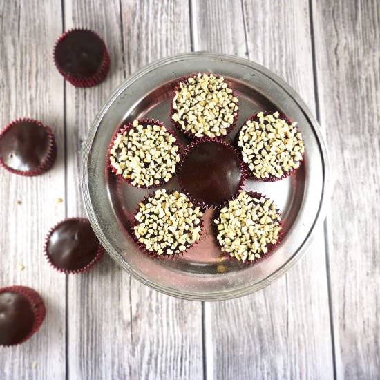 Swedish Kladdkaka Cupcakes - Recipe photo by thespeltkitchen