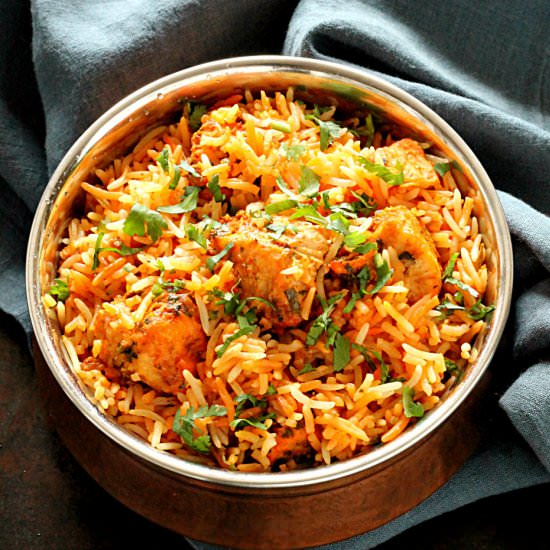 Tandoori Chicken Biryani - Recipe photo by ChocolateChillies