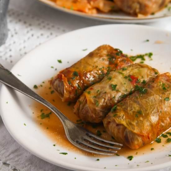 Vegan Sauerkraut Rolls with Rice - Recipe photo by adinutza