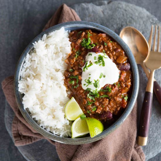 Dad's Famous Chilli Con Carne - Recipe photo by dontgobaconmyheart