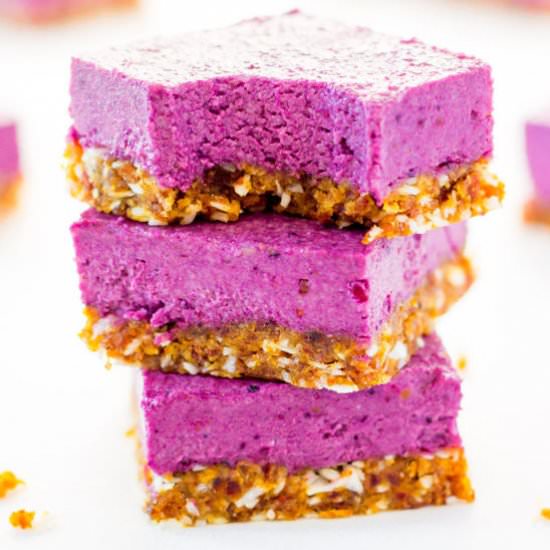Raw Vegan Blackberry Cheesecake - Recipe photo by onecleverchef