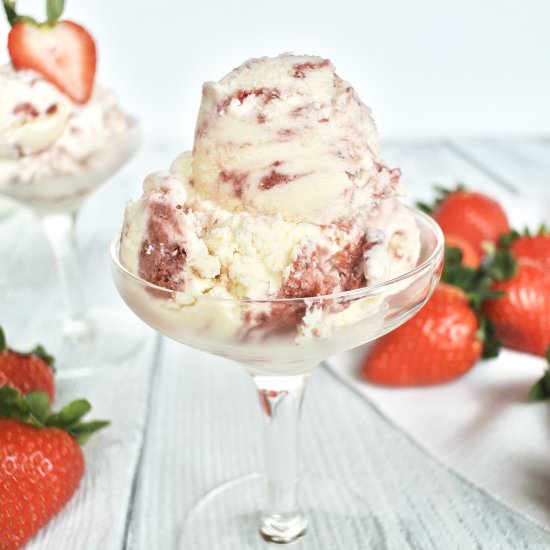 Keto Strawberry Cheesecake Ice Cream - Recipe photo by Butter For All