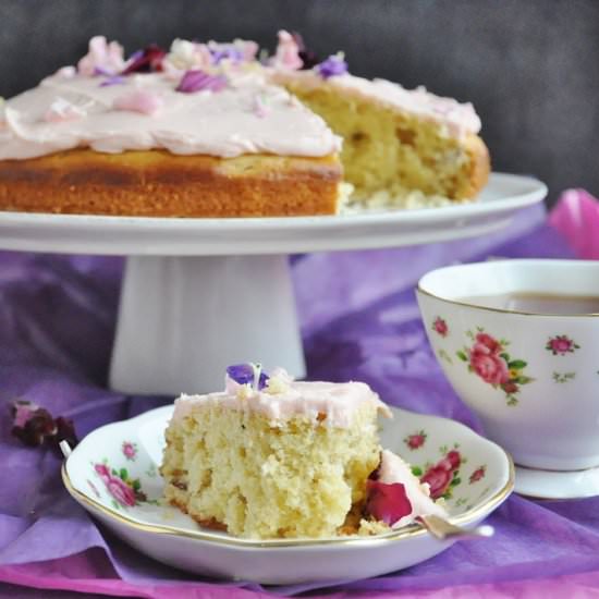 Rose Water Almond Cake - Recipe photo by honeywhatscooking
