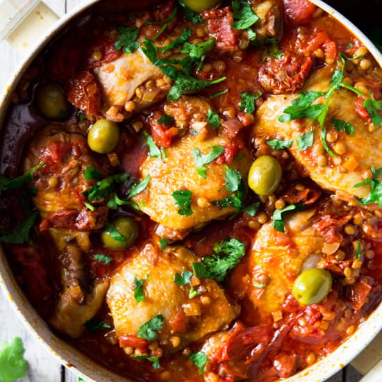 Chicken with olives - Recipe photo by Inside the rustic kitchen