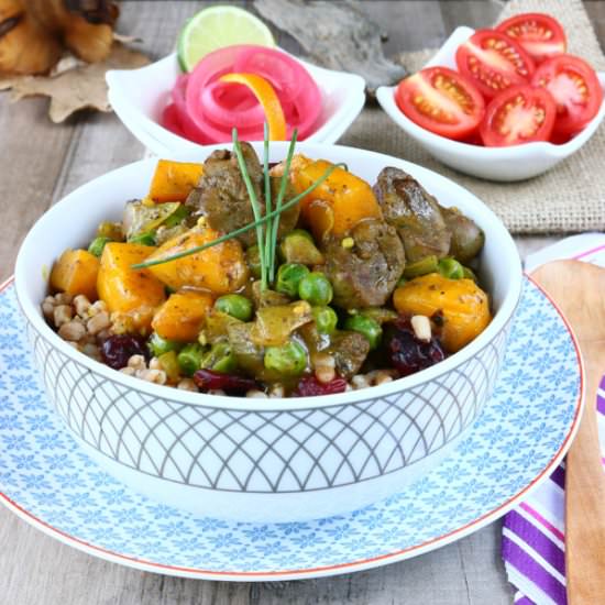 Curry Lamb Kidney, Pea & Mango Fry - Recipe photo by 5Flavours