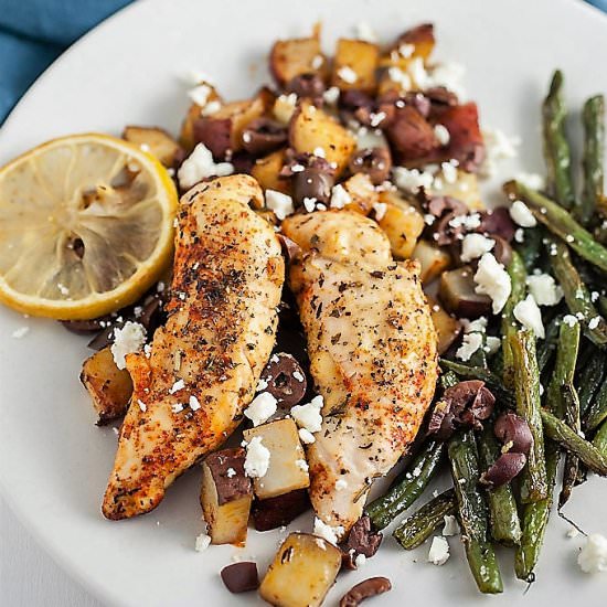 Sheet Pan Greek Chicken & Potatoes - Recipe photo by SundaySupper