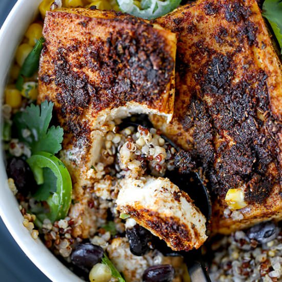 Southwestern Style Baked Tofu Steak - Recipe photo by misspickledplum