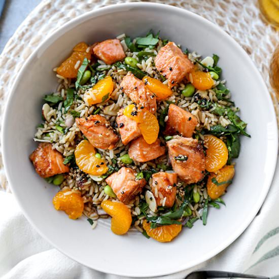 Warm Asian Salmon Salad - Recipe photo by misspickledplum