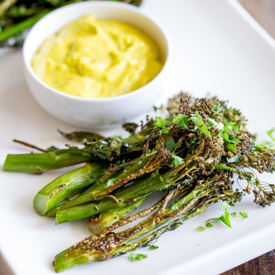 Roasted Broccolini w/ Béarnaise - Recipe photo by sprinkles and sprouts