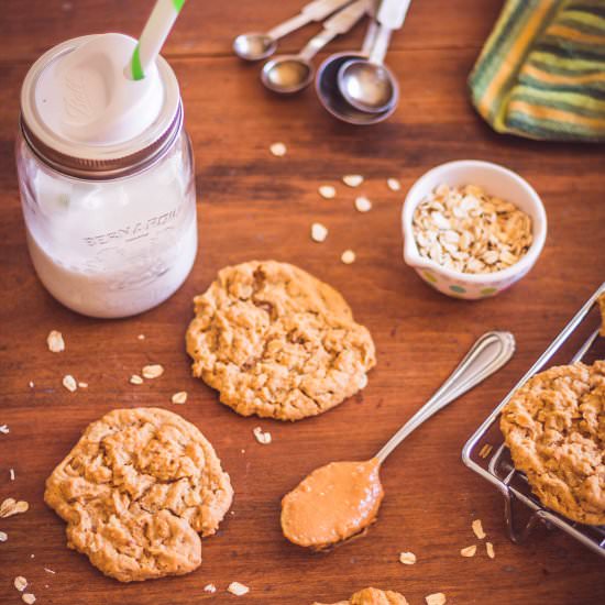 Peanut Butter Oatmeal Cookies - Recipe photo by eatwhatyousow